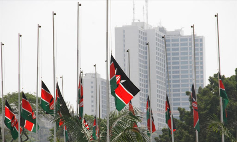 Kenyan Flags flown at half-mast