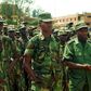 Rwandan troops, pictured on their return home after the six-day conflict in Kisangani