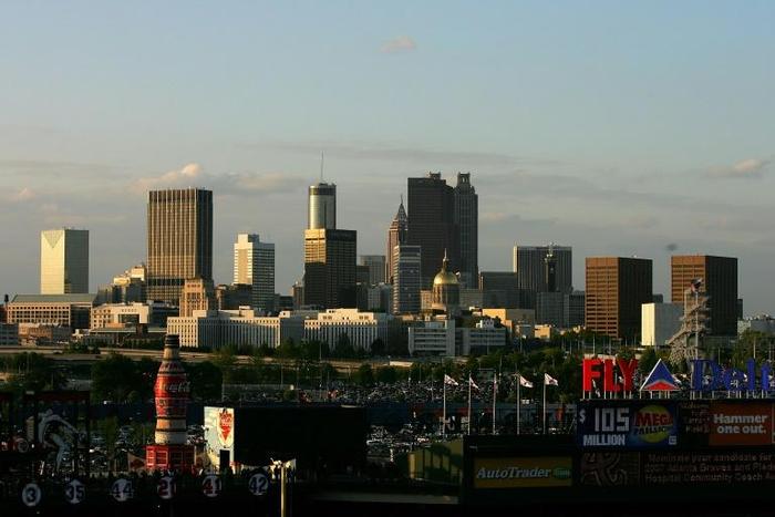 A total of 105 delegates will be at play when Democrats vote in rescheduled primaries in Georgia, whose capital Atlanta is pictured here