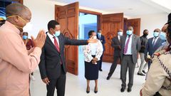 Health CS Mutahi Kagwe in Machakos with Governor Alfred Mutua