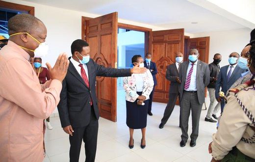 Health CS Mutahi Kagwe in Machakos with Governor Alfred Mutua