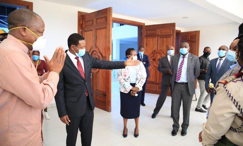 Health CS Mutahi Kagwe in Machakos with Governor Alfred Mutua