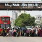 Garment workers protested on Monday, saying factories had not paid them since companies cancelled their orders