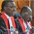 File image of CJ David Maraga (Middle) addressing the press flanked by other Supreme court judges