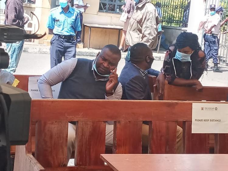 Former Sports CS Rashid Echesa during the ruling on his suit against DCI over confiscated pistols and Range Rover car