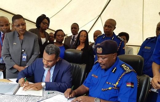 File image of the Director of Public Prosecution Noordin Haji and Inspector General of Police Hillary Mutyambai during a past event