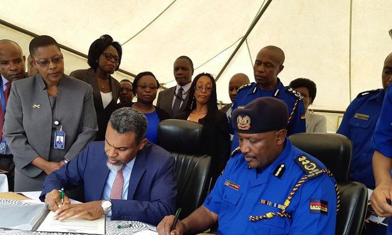 File image of the Director of Public Prosecution Noordin Haji and Inspector General of Police Hillary Mutyambai during a past event