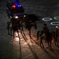 Police patrol in India's Gujarat state earlier this week during a nationwide coronavirus lockdown
