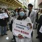 Health workers in Greece demonstrated on Tuesday calling for more help from the government to fight coronavirus