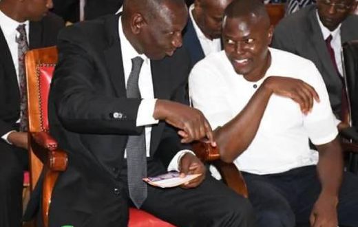 File image of DP Ruto with Kiharu MP Ndindi Nyoro