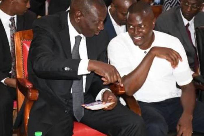 File image of DP Ruto with Kiharu MP Ndindi Nyoro