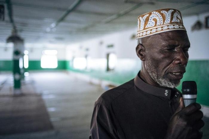 The muezzin at the Katindo mosque in Goma, northeastern DR Congo, called for prayers in a deserted house of worship on Sunday after the authorities appealed for social distancing