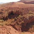 A photo taken by the PKKP Aboriginal Corporation on May 15 shows Juukan Gorge in Western Australia -- one of the earliest known sites occupied by Aboriginals in Australia -- that Rio Tinto has admitted damaging