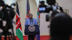 President Uhuru Kenyatta announced voluntary paycuts by the Executive