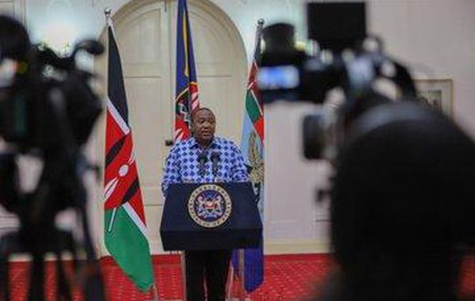 President Uhuru Kenyatta announced voluntary paycuts by the Executive