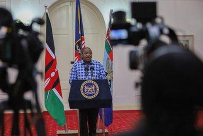 President Uhuru Kenyatta announced voluntary paycuts by the Executive