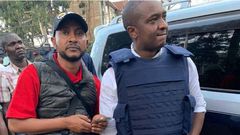 Drafton Mwitiki (L) with Steve Mbogo (R) at Dusit