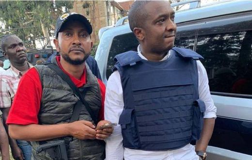 Drafton Mwitiki (L) with Steve Mbogo (R) at Dusit