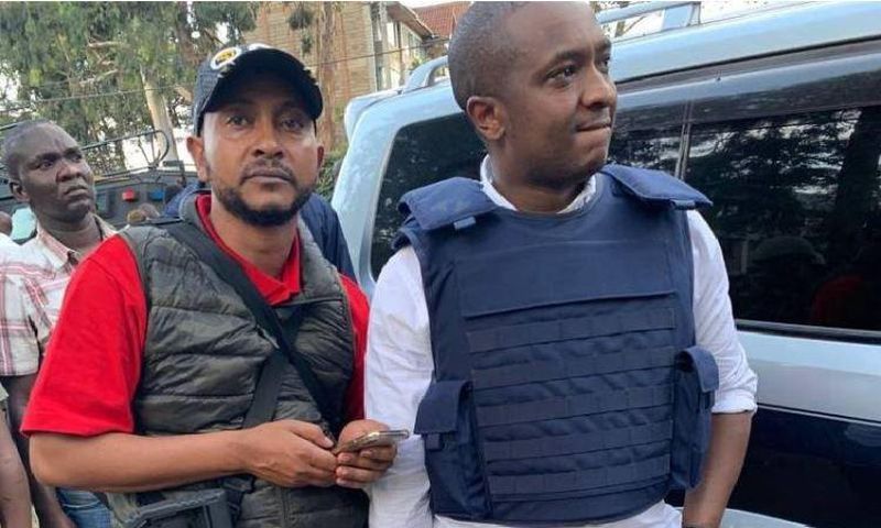 Drafton Mwitiki (L) with Steve Mbogo (R) at Dusit