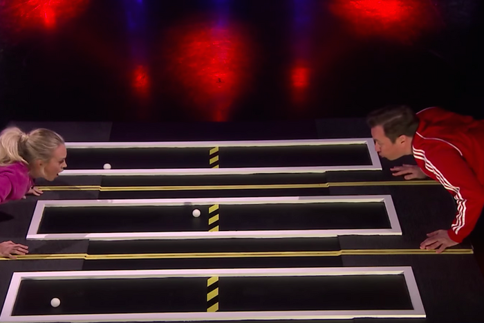 Jimmy Fallon and Carrie Underwood Do Bear Crawls