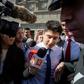 Chilean Nicolas Zepeda, suspect of the disappearance and possible murder of a Japanese student in December 2016 in the French city of Besancon, leaves Chile's Supreme Court after attending an extradition hearing, in Santiago, on March 5, 2020