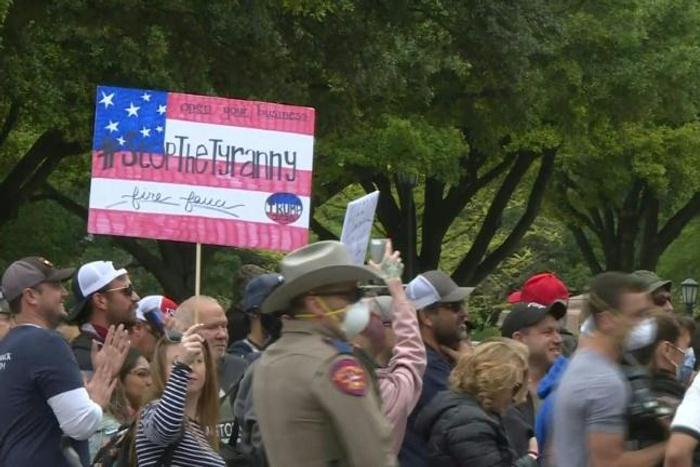US: Protesters gather against stay-at-home orders in Texas