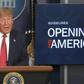 President Donald Trump says the reopening of the US economy will take place gradually, with states that saw little of the pandemic starting first