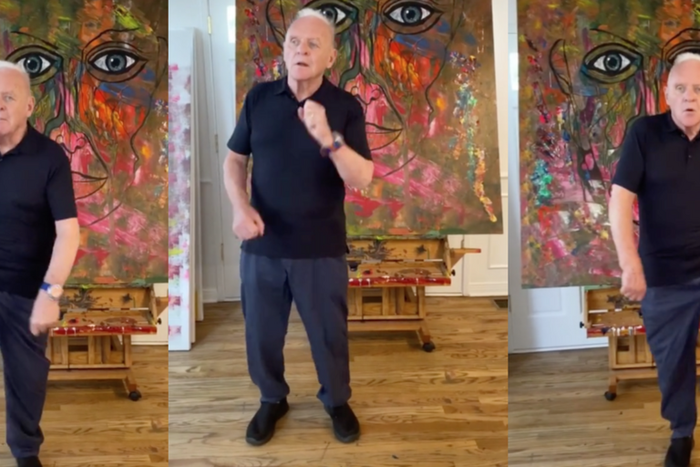 Anthony Hopkins Did the "Tootsie Slide" on TikTok