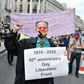 British gay rights activist Peter Tatchell jonied other veteran campaigners to mark the 50th anniversary of the founding of the London Gay Liberation Front