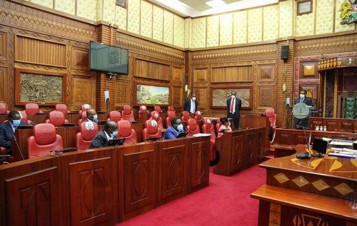 A section of Kenyan MPs in the National Assembly chambers