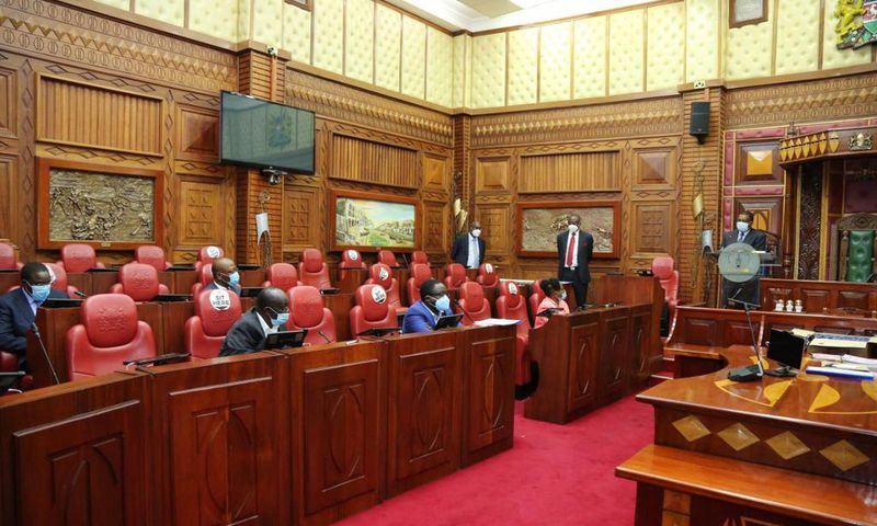 A section of Kenyan MPs in the National Assembly chambers