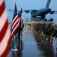 Paratroopers board an aircraft at Fort Bragg on January 4, 2020. The fort is one of many named after US Confederate generals that has come under scrutiny in the wake of anti-racism protests