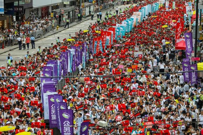 The crowd size on June 9 was enormous, dubbed "the million march" by Hong Kongers