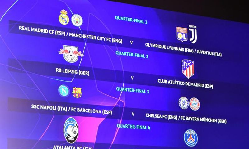 The line-up for the quarter-finals of the Champions League after Friday's draw at UEFA HQ in Switzerland