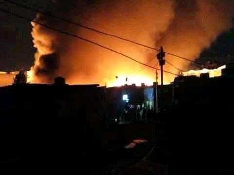 Active inferno at the cereals and mitumba sections of Gikomba Market on June 25, 2020