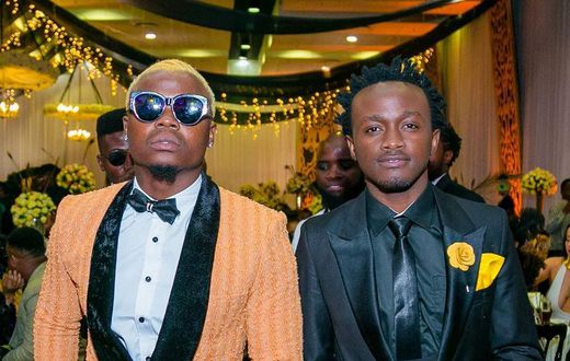 Harmonize and Bahati  at a past event.