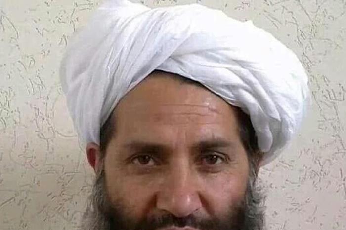 The Taliban issued this undated portrait of Haibatullah Akhundzada in 2016 after announcing he was the group's new supreme leader