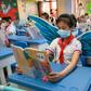Students are wearing wings to maintain social distancing in Taiyuan in China's northern Shanxi province