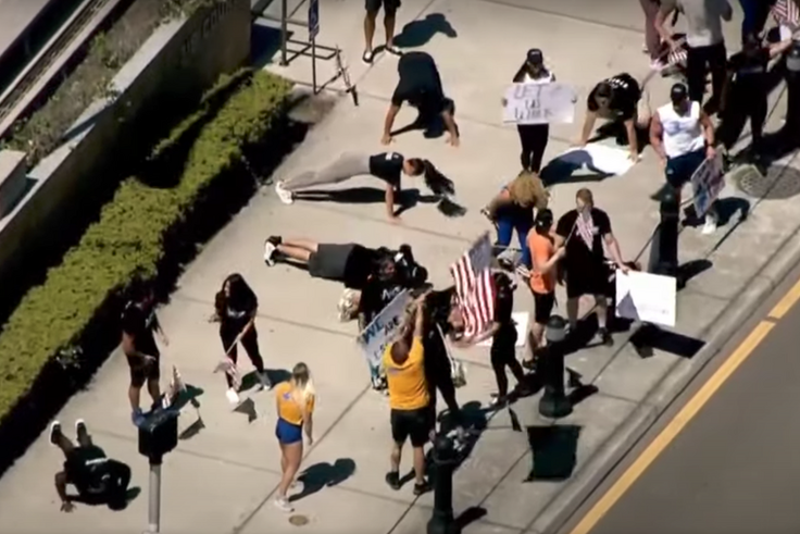 People Do Squats In Protest of Gym Closures