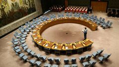 The UN Security Council room seen in 2017