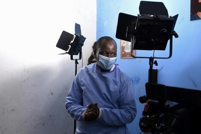 Alioune Thiam, who plays Dr. Diouf in a Senegalese TV show, 'The Virus'