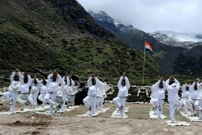 More mellow times in 2019 as Indian and Chinese border troops do yoga together at the Nathu La Pass