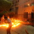 Lebanese protesters throw Molotov cocktails the branch of the central bank in the southern city of Sidon