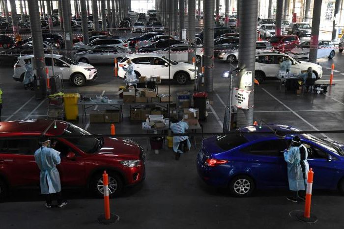 Health workers have launched a major virus testing blitz across 10 Melbourne suburbs