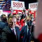 Polish President Andrzej Duda (C) is the frontrunner in the election