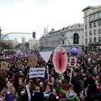 About 120,000 people took part in the International Women's Day rally in Madrid on March 8