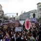 About 120,000 people took part in the International Women's Day rally in Madrid on March 8