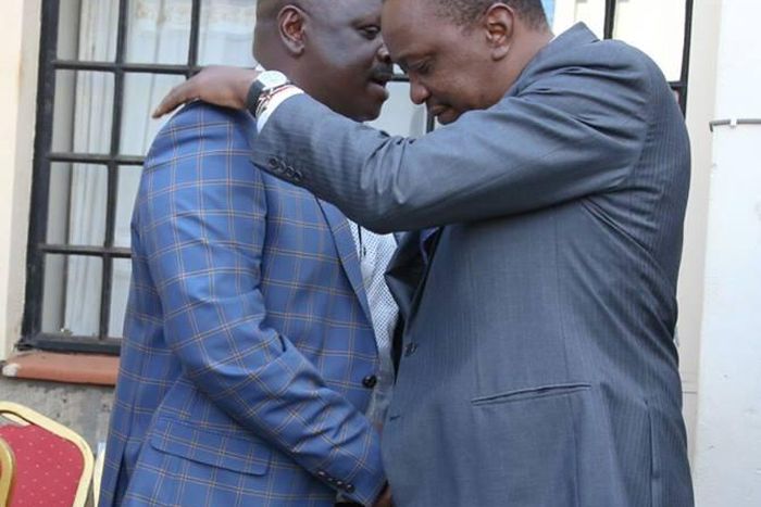 Bomet Governor Isaac Ruto and President Uhuru Kenyatta.