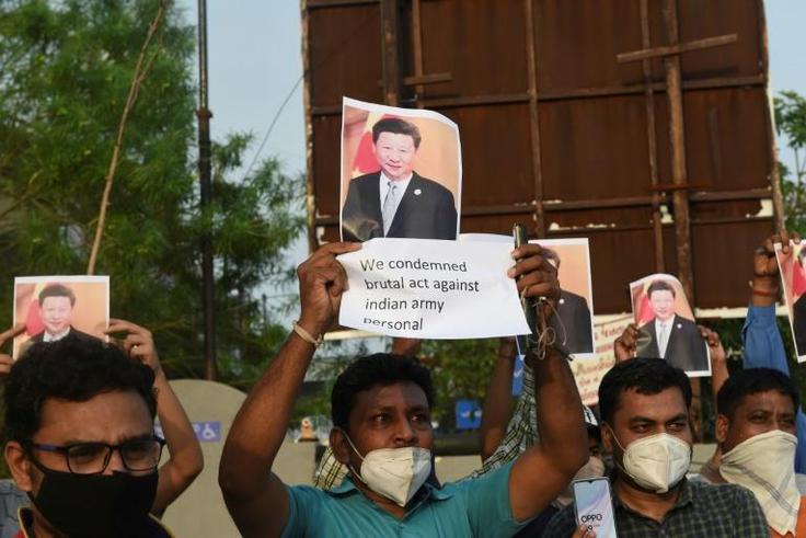 Protests in India against China following deadly clashes between the nuclear-armed neighbours in a disputed Himalayan region