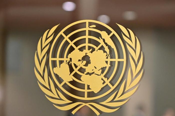The United Nations logo is seen at the United Nations Headquarters in New York: Venezuela has blamed US sanctions for its debt to the world body